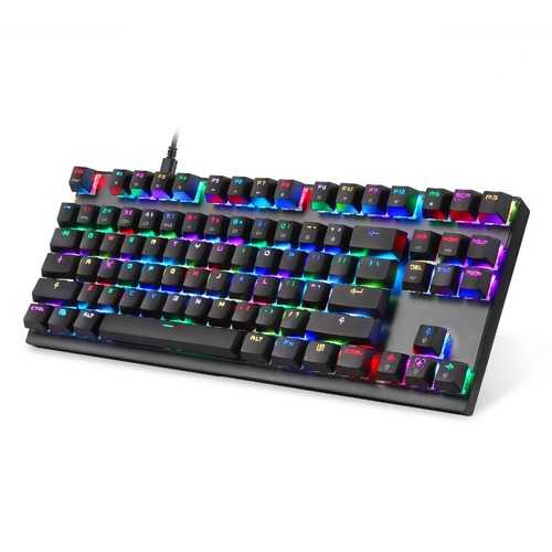 Motospeed K82 87 Keys RGB Backlight USB Wired Mechanical Gaming Keyboard