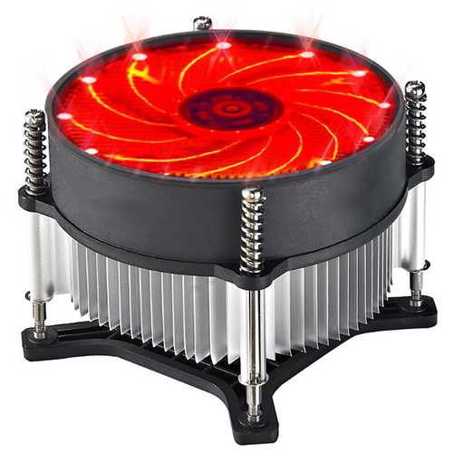 12V CPU Cooling Fan Blue Red Green LED Light Cooler Heatsink For Intel 115X Series 1150 1155 1156 11