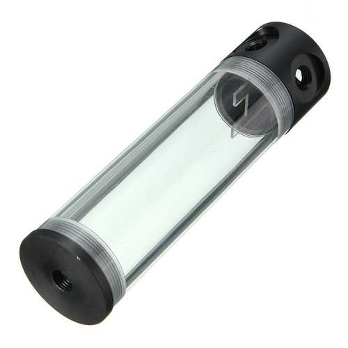 G1/4 T Thread 50mm x 190mm Water Cooling Reservoir Cylinder Water Tank for PC Cooling System