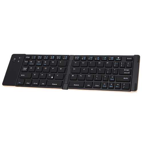 Mini Wireless Foldable Keyboard Bluetooth 3.0 66Keys Wireless Rechargeable Keyboard