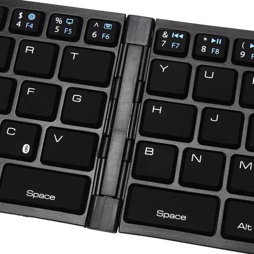 Mini Wireless Foldable Keyboard Bluetooth 3.0 66Keys Wireless Rechargeable Keyboard