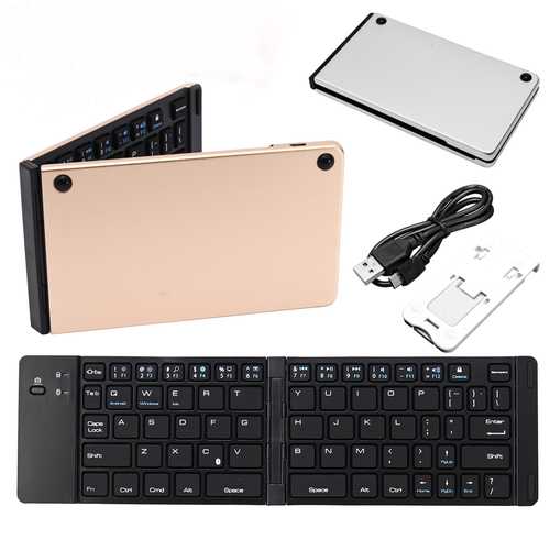 Mini Wireless Foldable Keyboard Bluetooth 3.0 66Keys Wireless Rechargeable Keyboard