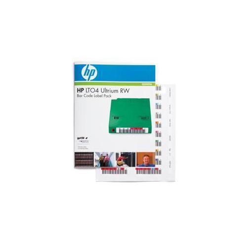 HP LTO4 ULTRIUM RW BAR CODE LABEL PACK A PACK OF 110 UNIQUELY SEQUENCED ULTRIUM