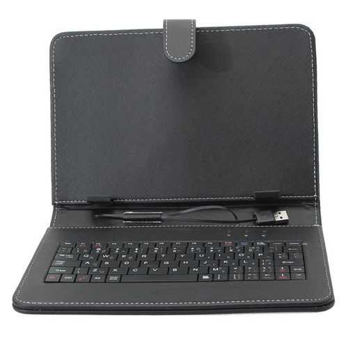 9 Inch French Keyboard PU Leather Case Cover With Stand For Tablet