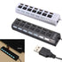 7 Ports USB 2.0 External HUB Adapte with Power On/Off Switch