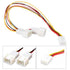 3 Pin PC Case Fan Power Splitter Cable Lead 1 Female to 2 Male 15cm