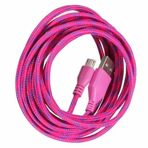 3M Micro USB Strong Round Braided Data Sync Charger Cable For Tablet Cell Phone