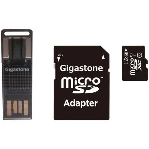 Gigastone(R) GS-4IN1600X128GB-R Prime Series microSD(TM) Card 4-in-1 Kit (128GB)