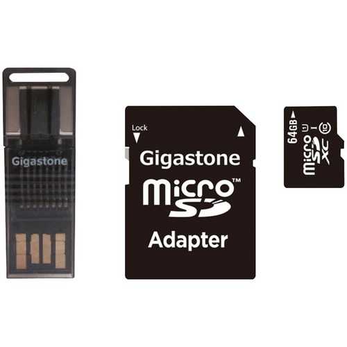 Gigastone(R) GS-4IN1600X64GB-R Prime Series microSD(TM) Card 4-in-1 Kit (64GB)