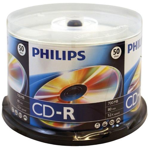 Philips(R) D52N600 700MB 80-Minute 52x CD-Rs (50-ct Cake Box Spindle)