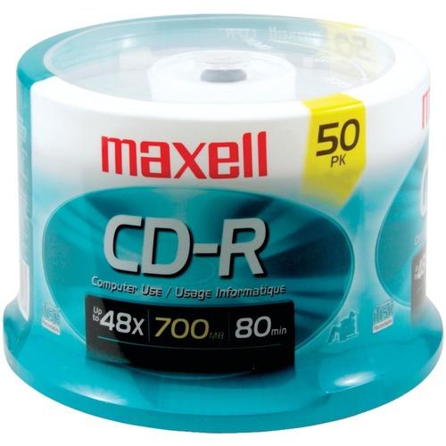 Maxell(R) 623251/648250 700MB 80-Minute CD-Rs (50-ct Spindle)