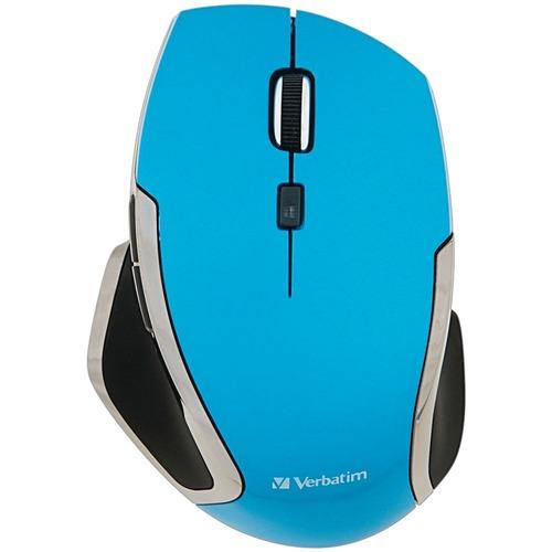 Verbatim(R) 99016 Wireless Notebook 6-Button Deluxe Blue LED Mouse (Blue)