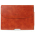 REIKO SMOOTH HORIZONTAL LEATHER POUCH IN ORANGE