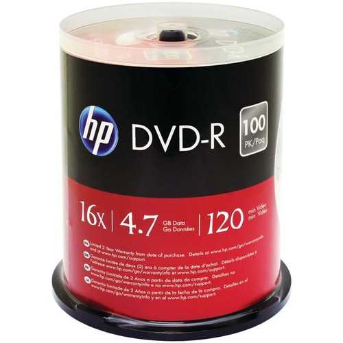 Hp 4.7gb Dvd-rs&#44; 100-ct Spindle HOODM16100CB