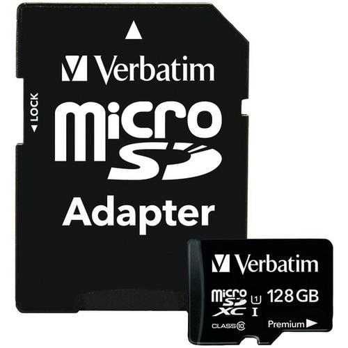 Verbatim(R) 44085 128GB Premium microSDXC(TM) Card with Adapter