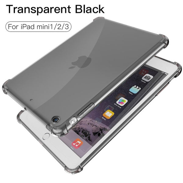 PZOZ Case For New iPad Pro 2018 2017 9.7 inch Air 1 2 mini 1 2 3 4 Silicone Shockproof Transparent Soft TPU Case For iPad mini